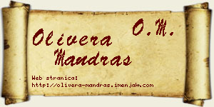 Olivera Mandraš vizit kartica